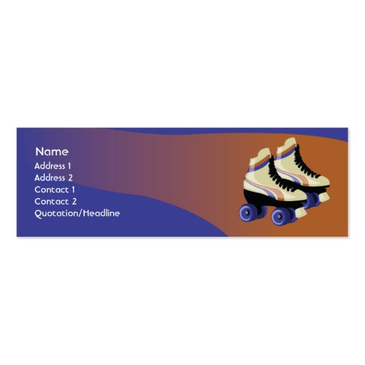 Skates - Skinny Business Card Template (front side)