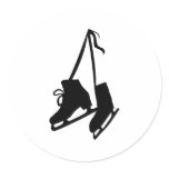 Skates Round Sticker