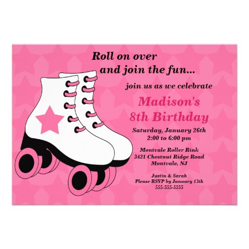 Skating Birthday Party Invitation