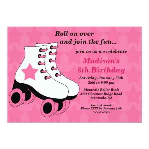 Skating Birthday Party Invitation 