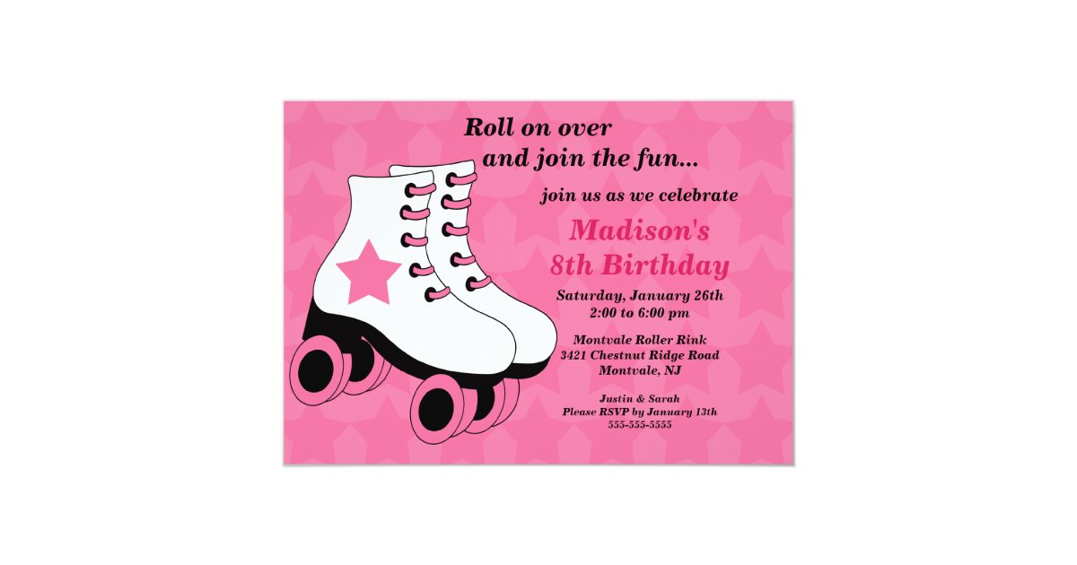 Skating Birthday Party Invitation Zazzle