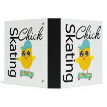 Skating Chick Binder by chicktshirts Skating Chick Binder