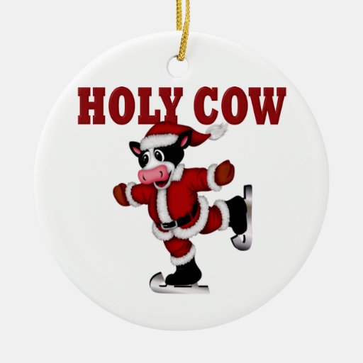skating christmas cow christmas ornaments zazzle skating christmas cow christmas ornaments zazzle