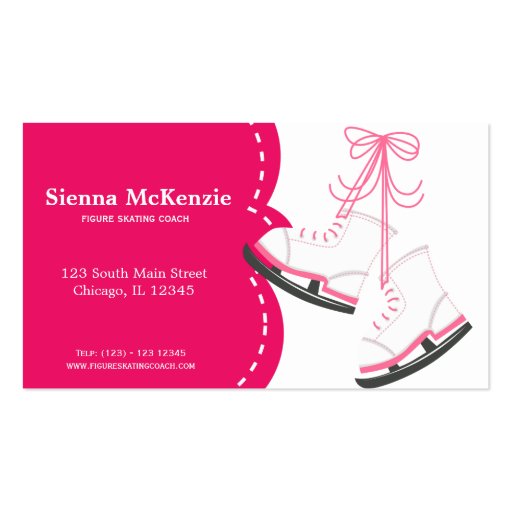 Skating Coach Business Card Templates (front side)