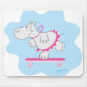 Skating Hippo mousepads
