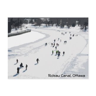 Skating on the Rideau Canal - Postcard postcard
