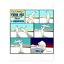 SKATING_ON_THIN_ICE POST CARD