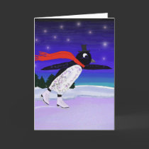 Skating Penguin cards