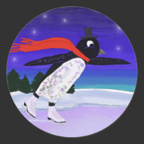 Skating Penguin stickers