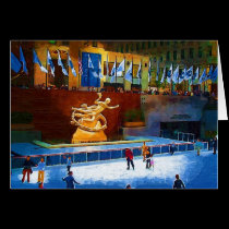 Skating Rink, Rockefeller Center, New York City cards