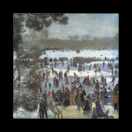 Skating runners in the Bois de Bologne by Renoir Magnets