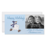 Skating Snowman Photo Card