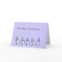 Skating snowmen cards