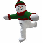 Skating Vintage Snowman Cut Outs