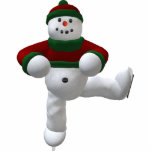 Skating Vintage Snowman Acrylic Cut Outs
