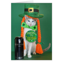 Skeezix McCat --- Cat St. Patrick's Day Card cards
