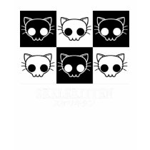 Skelekitten Tile t-shirts by catfoxclothing Skelekitten Tile t-shirts