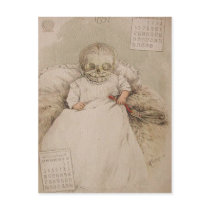 Skeletal Baby Postcard
