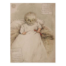 Skeletal Baby Postcard