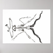 Skeletal Baphomet Poster
