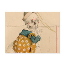 Skeletal Clown Postcards