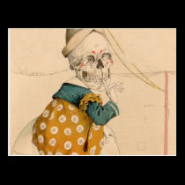 Skeletal Clown postcards