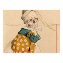 Skeletal Clown Postcards
