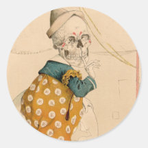 Skeletal Clown Sticker