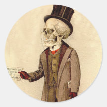 Skeletal Doctor Round Sticker