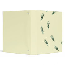 Skeletal foot prints in green binder