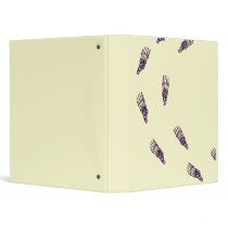 Skeletal foot prints in magents vinyl binder