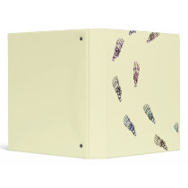 Skeletal foot prints light multicolored 3 ring binder