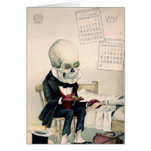 Skeletal Last Rites Greeting Cards