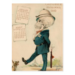 Skeletal Officer Postcard