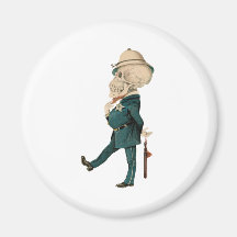 Skeletal Officer Refrigerator Magnet