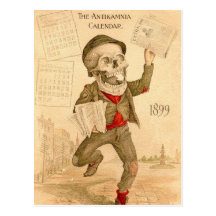 Skeletal Paperboy Post Card