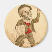 Skeletal Paperboy Refrigerator Magnets