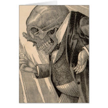 Skeletal Penny Saver Greeting Card