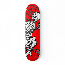 Skeleton and Barbed Wire Skateboard