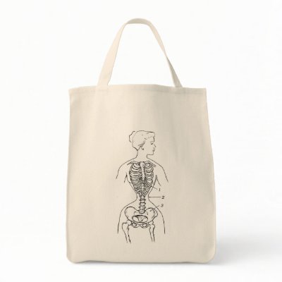 Skeleton and Corset Canvas Bags by opheliasart