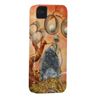 Skeleton and Grave iPhone 4 Case