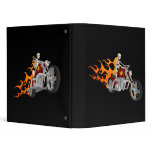 Skeleton Biker &amp; Flames: Custom Binder