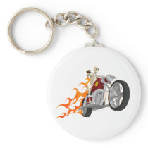 Skeleton Biker & Flames: Keychains