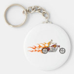 Skeleton Biker & Flames: Keychains