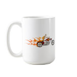 Skeleton Biker & Flames: mugs
