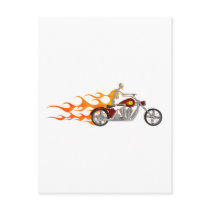 Skeleton Biker & Flames: Postcards