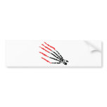 skeleton bone hand bloody scratches bumper stickers