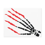 skeleton bone hand bloody scratches postcards