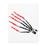 skeleton bone hand bloody scratches postcards