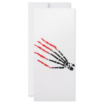 skeleton bone hand bloody scratches rack cards